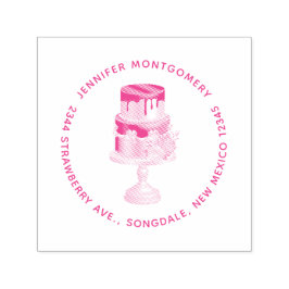 Schokolade Tropfen Kostbare Luxus-Cake-Adresse Permastempel