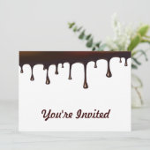 Schokolade Tropfen Set Einladung (Stehend Vorderseite)