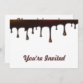 Schokolade Tropfen Set Einladung (Vorne/Hinten)