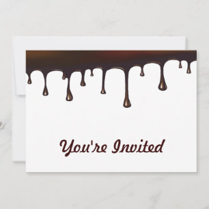 Schokolade Tropfen Set Einladung