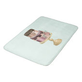 Schokolade Tropfen und Rose Gold Luxus Cake Badematte (Schrägansicht)