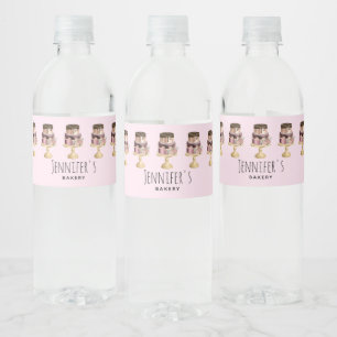 Schokolade Tropfen und Rose Gold Luxus Cake Busine Wasserflaschenetikett