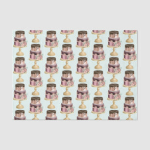 Schokolade Tropfen und Rose Gold Luxus Cake Muster Seidenpapier