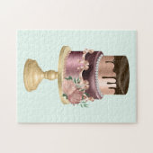 Schokolade Tropfen und Rose Gold Luxus Cake Puzzle (Horizontal)