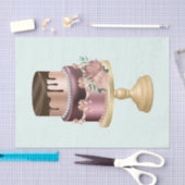 Schokolade Tropfen und Rose Gold Luxus Cake Seidenpapier (Handwerk)