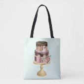 Schokolade Tropfen und Rose Gold Luxus Cake Tasche (Vorderseite)