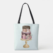 Schokolade Tropfen und Rose Gold Luxus Cake Tasche (Rückseite)