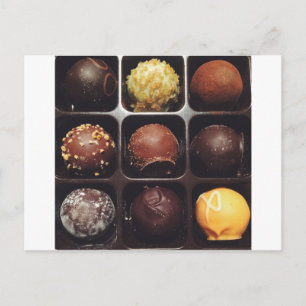 Schokolade Truffle-Foto Postkarte