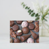Schokolade Truffles Foto Postkarte (Stehend Vorderseite)