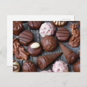 Schokolade Truffles Foto Postkarte (Vorne/Hinten)