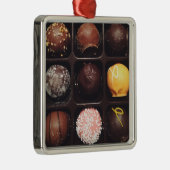 Schokolade Truffles Foto Silbernes Ornament (Rechts)