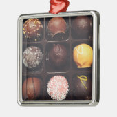 Schokolade Truffles Foto Silbernes Ornament (Links)