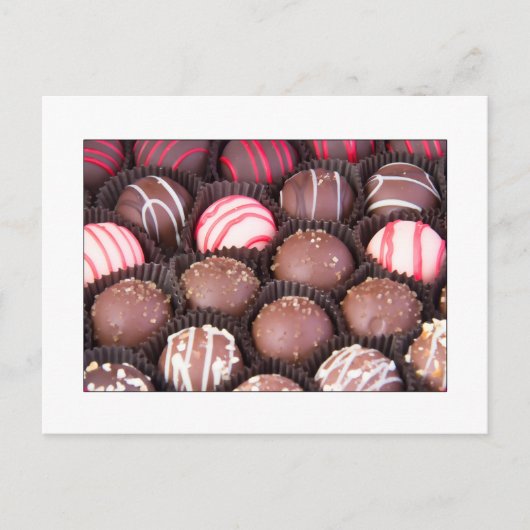 Schokolade Truffles Postcard Postkarte (Vorderseite)