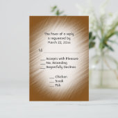 Schokolade UAWG mit Menü RSVP Karte (Stehend Vorderseite)