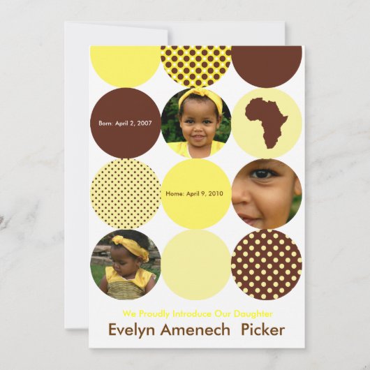 Schokolade und Bananenkreise Ankündigung (Vorderseite)