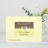 Schokolade und Buttercreme Save the Date einladen (Stehend Vorderseite)