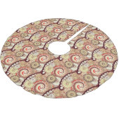 Schokolade und Creme aus Fraktal Polyester Weihnachtsbaumdecke (Schrägansicht)