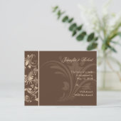 Schokolade und creme-florale Scroll UAWG Postkarte (Stehend Vorderseite)