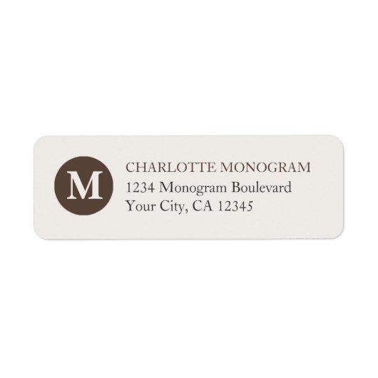 Schokolade und Creme Monogramm (Vorne)