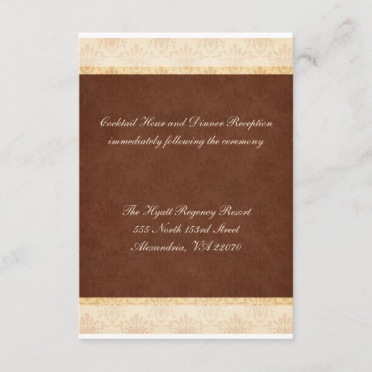 Schokolade- und Cremehochkarte Begleitkarte (Vorderseite)