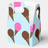 Schokolade und Erdbeere Eiscreme Gastgeschenke Sch Geschenkschachtel (Geöffnet)