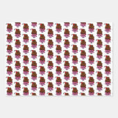 Schokolade und Erdbeeren Cupcakes Glücklich zum Ge Geschenkpapier Set (Vorderseite 3)