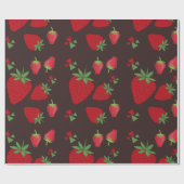 Schokolade- und Erdbeermuster Geschenkpapier (Flach)