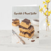 Schokolade und Erdnussbutter, Hand in Hand gehen Karte (Gelbe Blume)