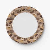 Schokolade und Gebäck 3 Pappteller (Vorderseite)