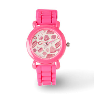 Schokolade und Gebäck Muster 2 Armbanduhr