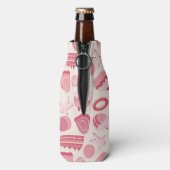 Schokolade und Gebäck Muster 2 Flaschenkühler (Flasche Rückseite)