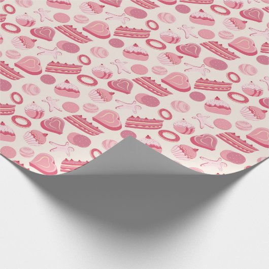 Schokolade und Gebäck Muster 2 Geschenkpapier (Ecke)