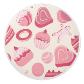 Schokolade und Gebäck Muster 2 Keramikknauf (Vorderseite)