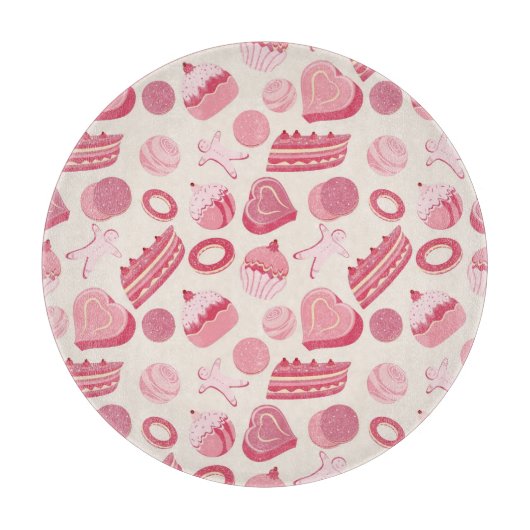 Schokolade und Gebäck Muster 2 Schneidebrett (Vorderseite)