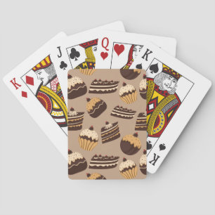 Schokolade und Gebäck Muster 3 Spielkarten