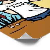 Schokolade und gelbe Labradore Poster (Ecke)