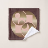 Schokolade und Gold Planeten Mond Badhandtuch Set (Waschlappen)