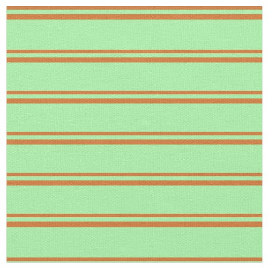 Schokolade und grüne Streifen/Linienmuster Stoff (Nahaufnahme)