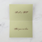 Schokolade und grünes Monogramm Vielen Dank Dankeskarte (Innenseite)