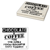Schokolade und Kaffee Briefmarke Holzkunst, 4 x 5 Gummistempel (Stempel)
