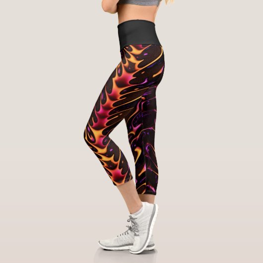Schokolade und Karamellspallter Capri Leggings (Links)