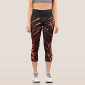 Schokolade und Karamellspallter Capri Leggings (Vorderseite)