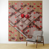 Schokolade und Kirschen Wandteppich (Beispiel)
