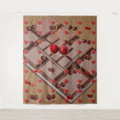 Schokolade und Kirschen Wandteppich (Vorderseite)