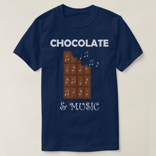 Schokolade und Musiknoten Musikerschokolade T-Shirt (Design vorne)