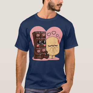 Schokolade und Pfannkuchen Paare lieben süße romc T-Shirt