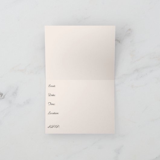 Schokolade und rosa Einladung (Innenseite)