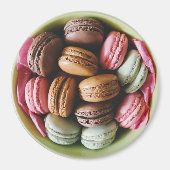 Schokolade und rosa Macaroon Kühlschrank Magnet (Vorne)