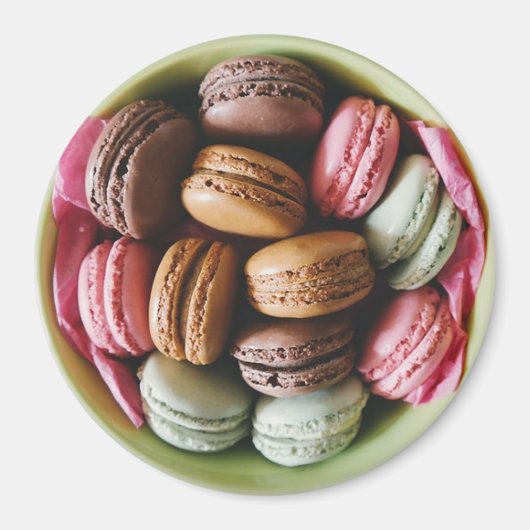 Schokolade und rosa Macaroon Kühlschrank Magnet (Vorne)