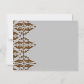 Schokolade und SilberDamast Einladung (Rückseite)